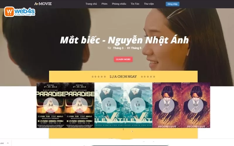 Các tính năng của thiết kế website rạp chiếu phim